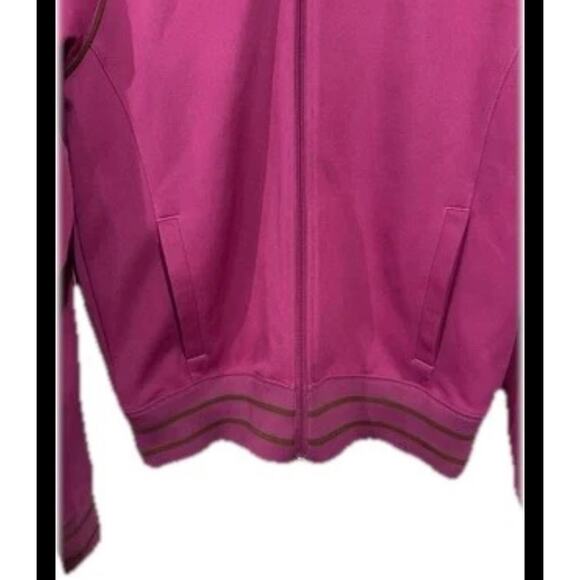 The North Face Women A5 Series Magenta Brown Stripe Zip Up Track Jacket Small - Picture 4 of 6